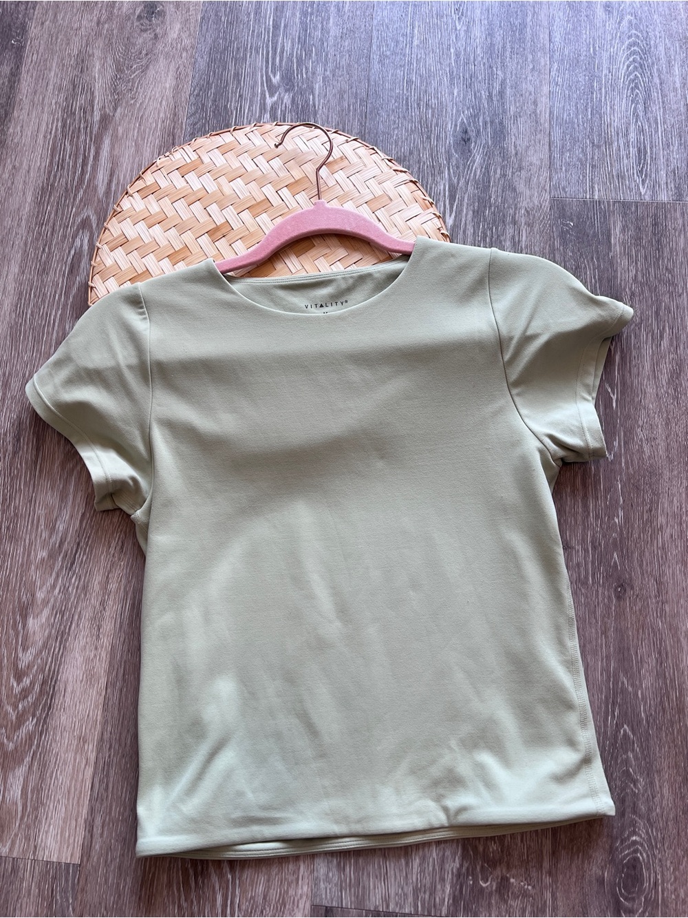 Vitality cloud tee in a light green color